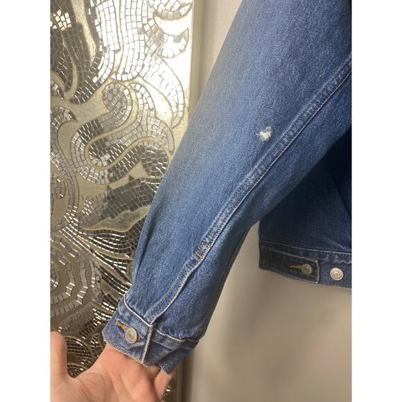 NWT LEVI'S JEAN JACKET BLUE MEDIUM - Picture 8 of 10